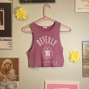 Garage cropped muscle tank top